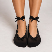 Calzini Ballerina con Pizzo nero